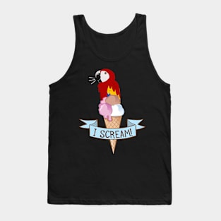 Scarlet Macaw Ice Cream Parrot Tank Top